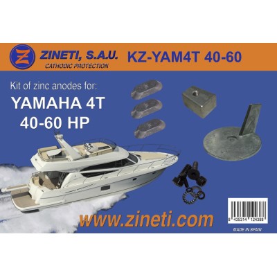 KIT ANODO ZINETI YAMAHA 40-60HP 4T