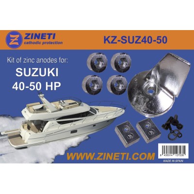 KIT ANODO ZINETI SUZUKI 40-50HP 