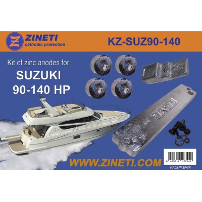 KIT ANODO ZINETI SUZUKI 90-100-115-140HP 