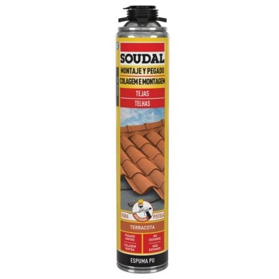 ESPUMA POLIURETANO SOUDAL P/PISTOLA TEJAS ROJA