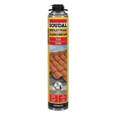 ESPUMA POLIURETANO SOUDAL P/PISTOLA TEJAS GRIS