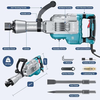 MARTILLO DEMOLICION TOTAL 1700W TH215456 (50J)
