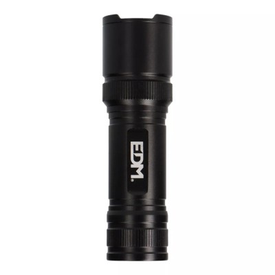 LINTERNA LED TACTICA BLACK GRIP DE ALUMINIO 3W
