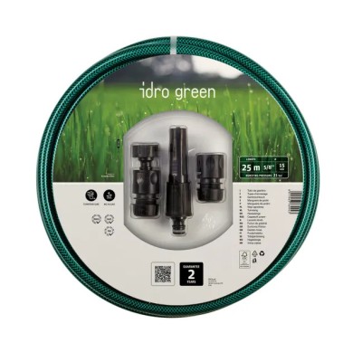 KIT MANGUERA 15X25M IDRO  GREEN  ACCESORIOS